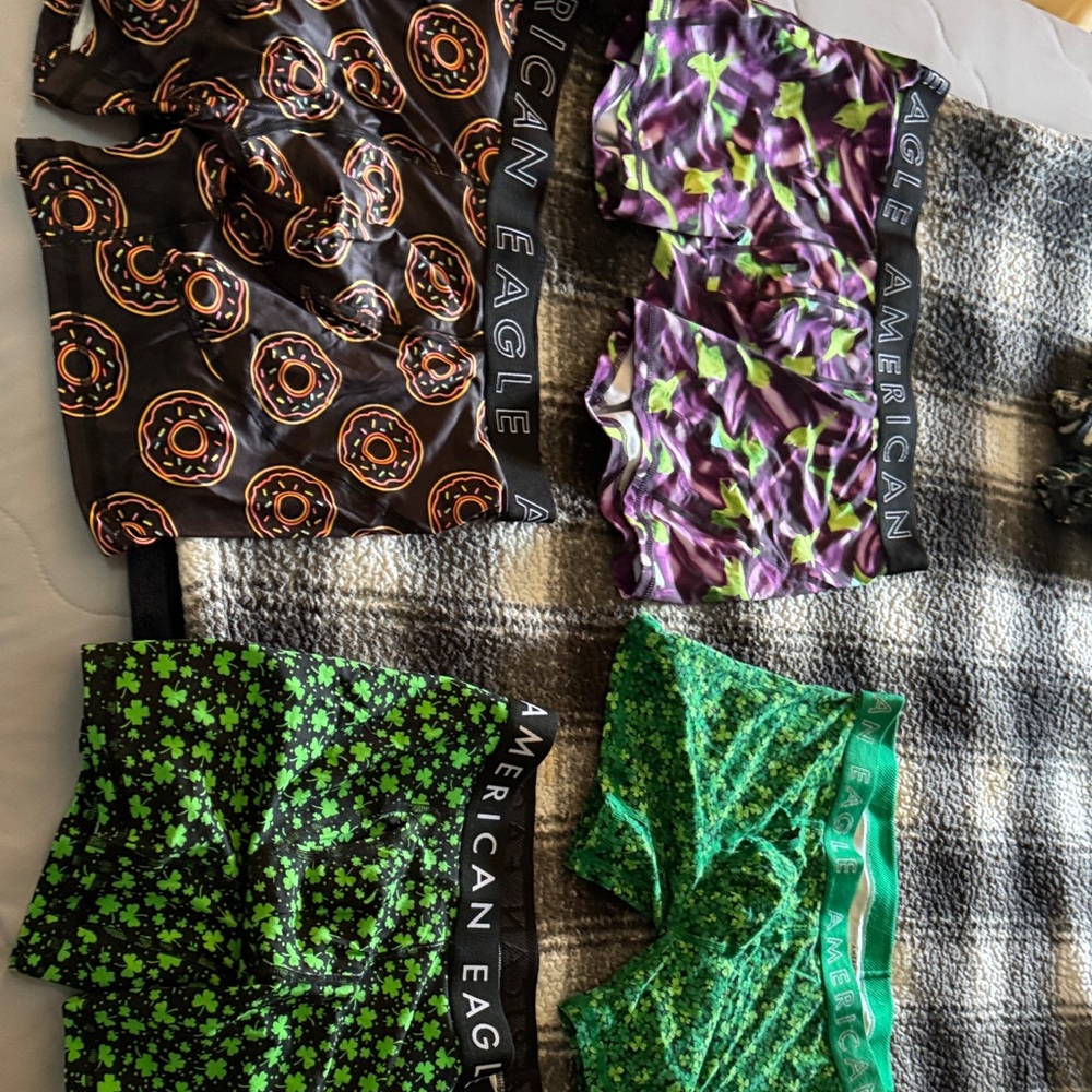 American Eagle Outfitters Men's Briefs - Black, Purple, Green